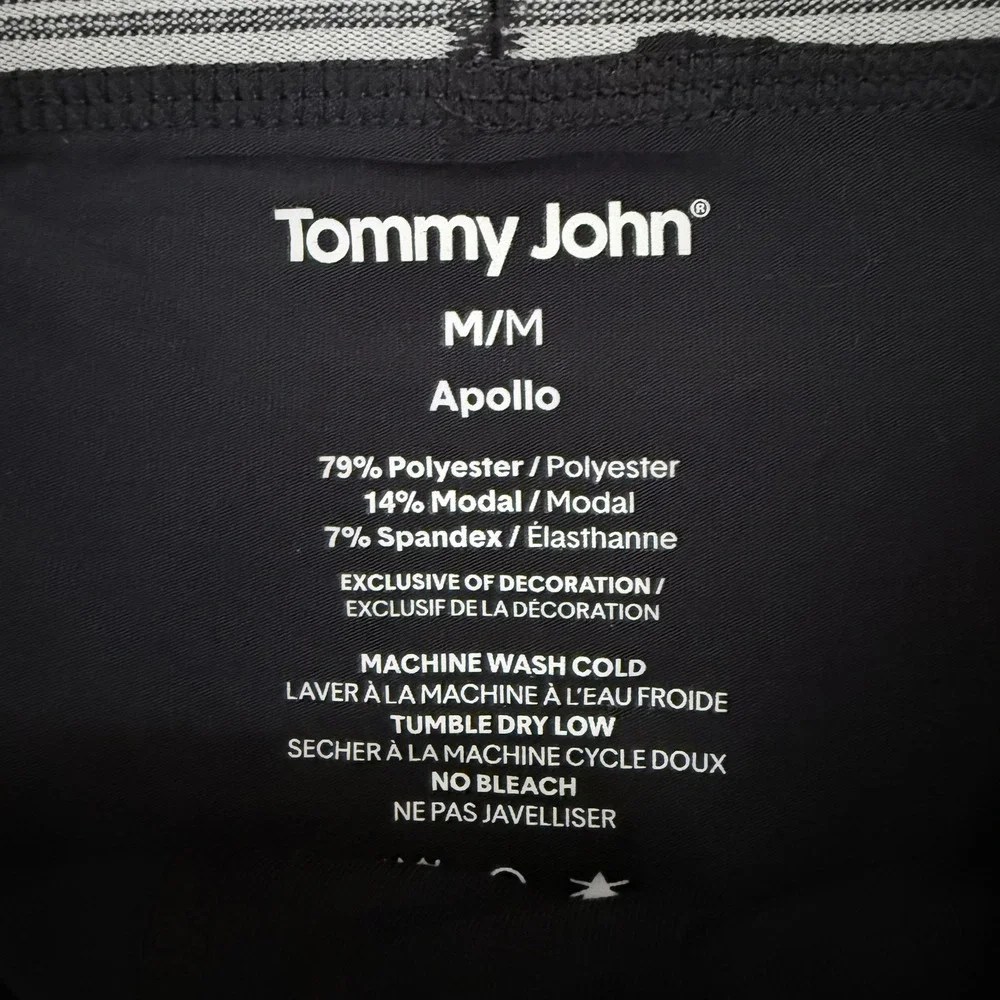 Tommy John Mens Size Medium Black Apollo Trunk Boxer Briefs 4